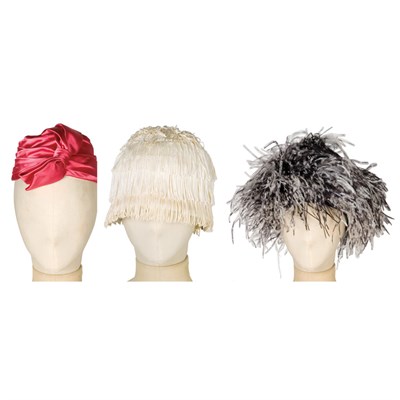 Lot 86 - Group of Three Yves Saint Laurent Hats 1960s...