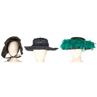 Lot 85 - Group of Three Yves Saint Laurent Hats 1960s...