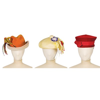 Lot 83 - Group of Three Yves Saint Laurent Hats 1960s...