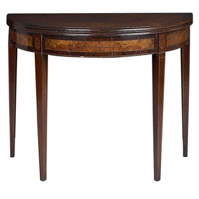 Lot 489 - George III Mahogany Rosewood and Burl-Walnut...