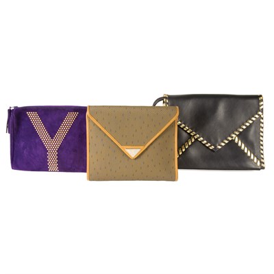Lot 82 - Group of Three Yves Saint Laurent Clutch...
