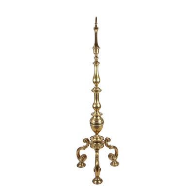 Lot 161 - Continental Baroque Style Brass Torchere The...