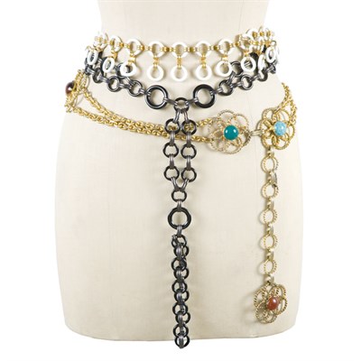Lot 75 - Group of Three Yves Saint Laurent Chain Link...