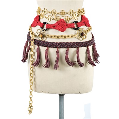 Lot 77 - Group of Four Yves Saint Laurent Belts 1960s...