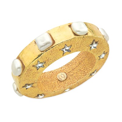 Lot 418 - Dominique Aurientis Bangle 1990s Gold-tone...