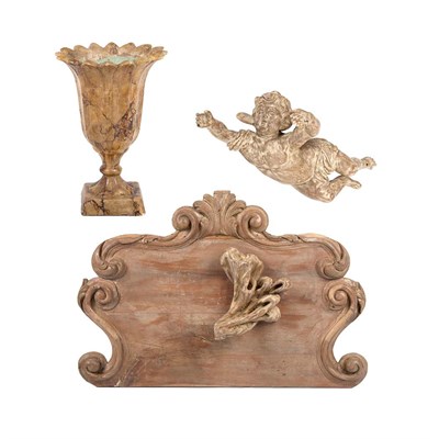 Lot 182 - Group of Italian Baroque Style Fruitwood...