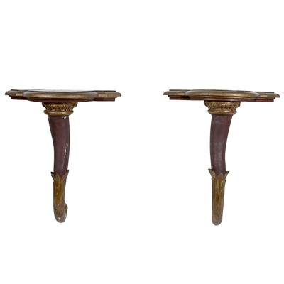 Lot 192 - Pair of Continental Rococo Style Painted and...