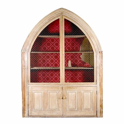 Lot 99 - George III Style Pine Cabinet Height 7 feet 4...