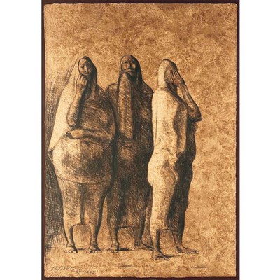 Lot 534 - Francisco Zuniga TRES MUJERS DE PIE, II (B....