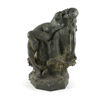 Lot 484 - Patinated-Bronze of a Reclining Nude The...