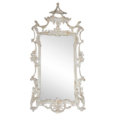 Lot 319 - George III Style White Painted Mirror Height...