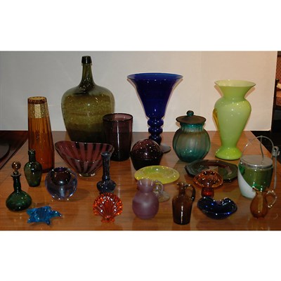Lot 171 - Miscellaneous Group of Colored Glass Tableware...