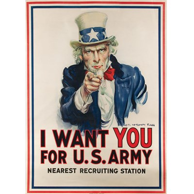 Lot 412 - James Montgomery Flagg (1877-1960) I WANT YOU...