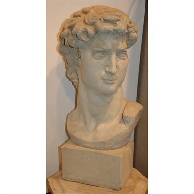 Lot 456 - Cast Stone Bust of David Height 22 inches.