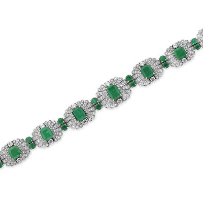 Lot 115 - Emerald and Diamond Bracelet