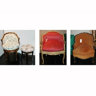 Lot 118 - Group of Three Louis XV Style Bergeres;...