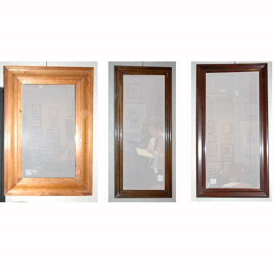 Lot 128 - Group of Three Wood Framed Mirrors Height of...