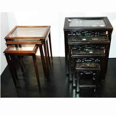 Lot 129 - Nest of Four Chinese Hardwood Tables Height of...