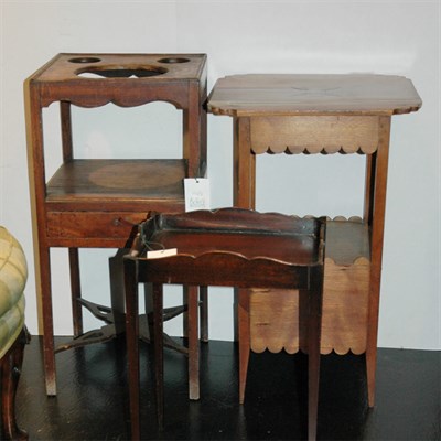 Lot 133 - Georgian Style Mahogany Washstand; Together...