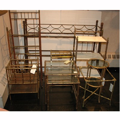 Lot 137 - Group of Three Metal Etageres Height of...