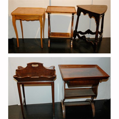Lot 140 - Group of Four Side Tables; Together with a...