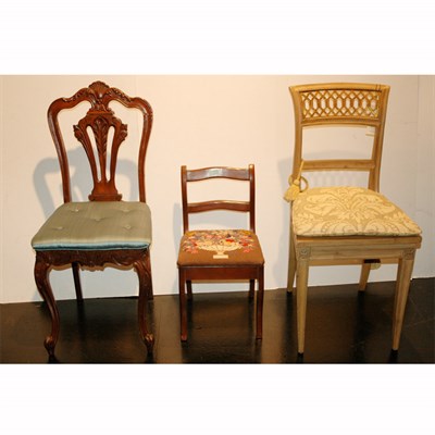 Lot 143 - Group of Seven Side Chairs and Armchairs...