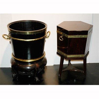 Lot 153 - Two Georgian Style Brass Mounted Mahogany...