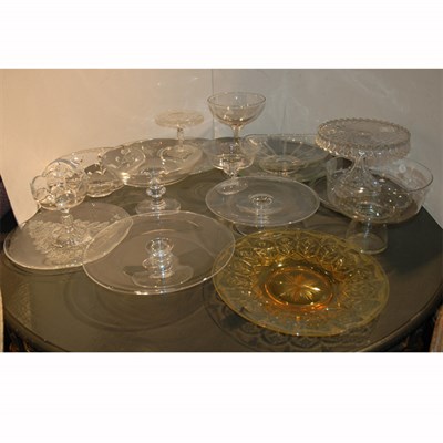 Lot 154 - Group of Colorless Glass Table Articles...
