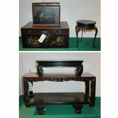 Lot 165 - Group of Four Chinese Hardwood Diminutive...