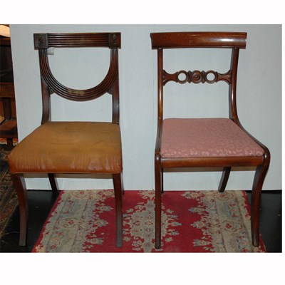 Lot 182 - Three Pairs of Regency Style Dining Chairs