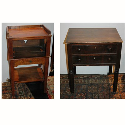 Lot 186 - Two Mahogany Bedside Tables Height of larger...