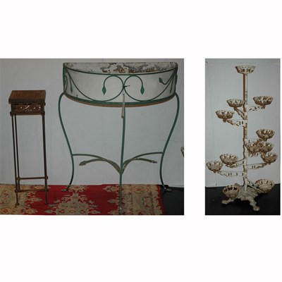 Lot 189 - Group of Ten Painted Iron and Metal Plant...