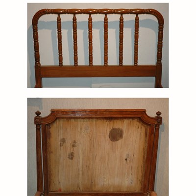 Lot 198 - Louis XVI Style Walnut Bedstead; Together with...