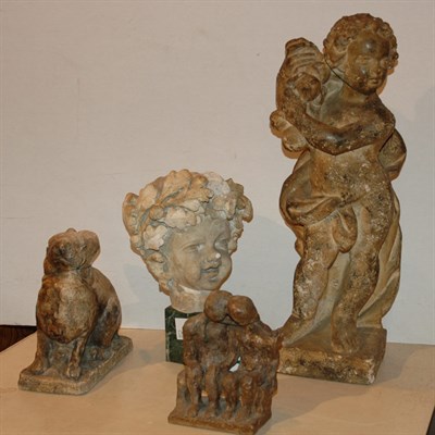 Lot 204 - Group of Ten Composition and Metal Figures...