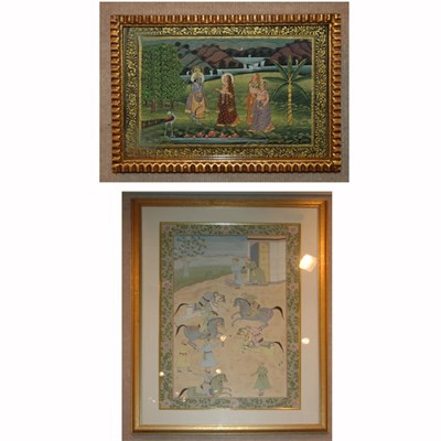 Lot 207 - Indian School Painting; Together with Two...