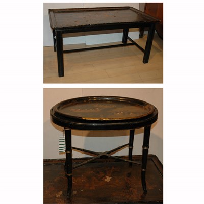 Lot 217 - Two Victorian Style Chinoiserie Decorated Tray...