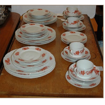 Lot 241 - Limoges Floral Decorated Porcelain Partial...