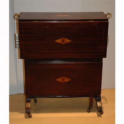 Lot 248 - Georgian Style Inlaid Mahogany Two-Tier Side...