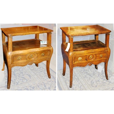 Lot 290 - Pair of Continental Rococo Style Walnut...