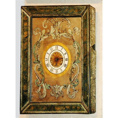 Lot 295 - Neoclassical Style Reverse Painted and Mirror...