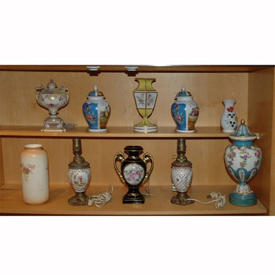 Lot 300 - Group of Ten English and Continental Porcelain...