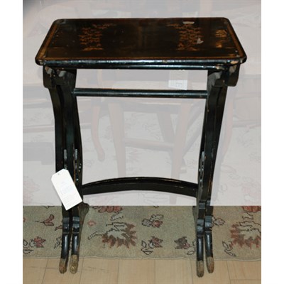 Lot 318 - Nest of Two Victorian Style Black Painted...