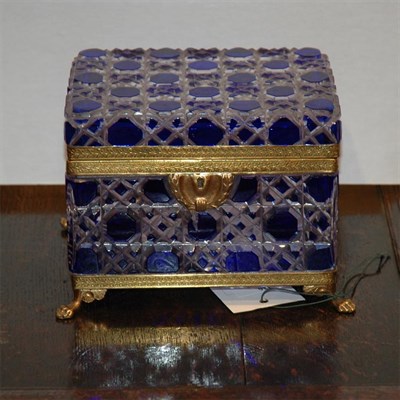 Lot 326 - French Gilt-Metal Mounted Colbalt Cut to Clear...