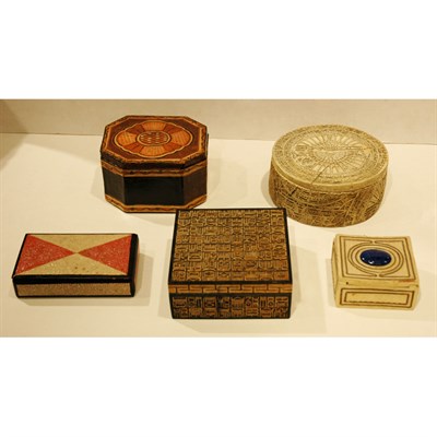 Lot 376 - Group of Five Trinket Boxes Including...