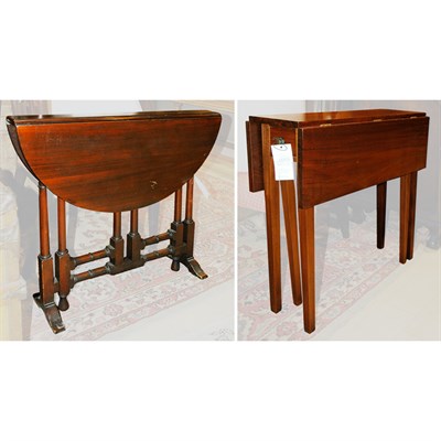 Lot 379 - Regency Style Mahogany Tuck Table; Together...