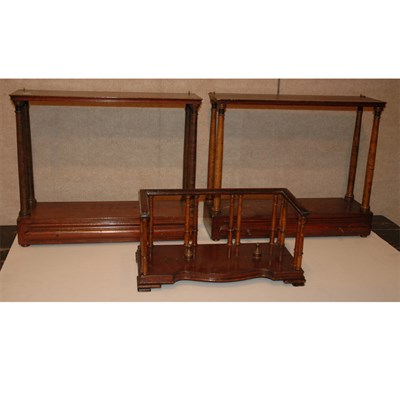 Lot 397 - Pair of Regency Style Mahogany Hanging Shelves;...