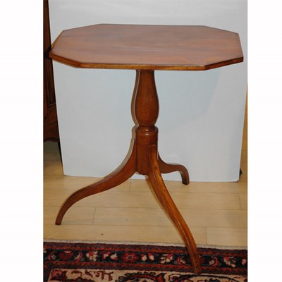 Lot 421 - Federal Style Mahogany Tilt-Top Table Height...