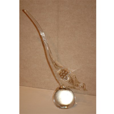 Lot 430 - Glass Figure of a Bird Height 22 inches.