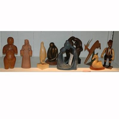 Lot 446 - Group of Nine Figures and Figural Groups...