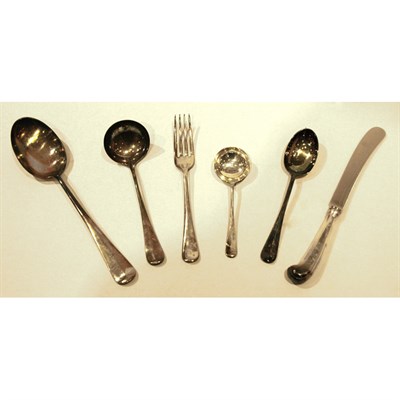 Lot 463 - Assembled English Silver Plated Flatware...